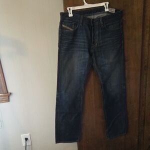 Diesel Dark Blue Straight Jeans